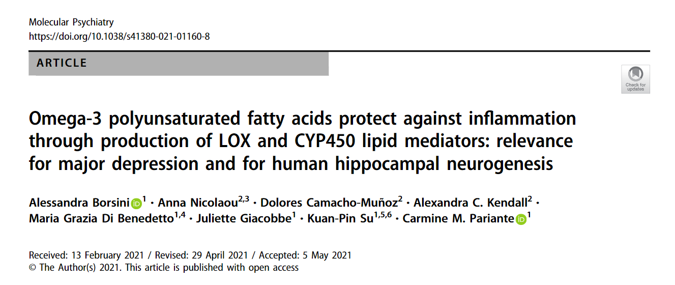 N-3，抗發炎，抗憂鬱—跨國研究的最新發現